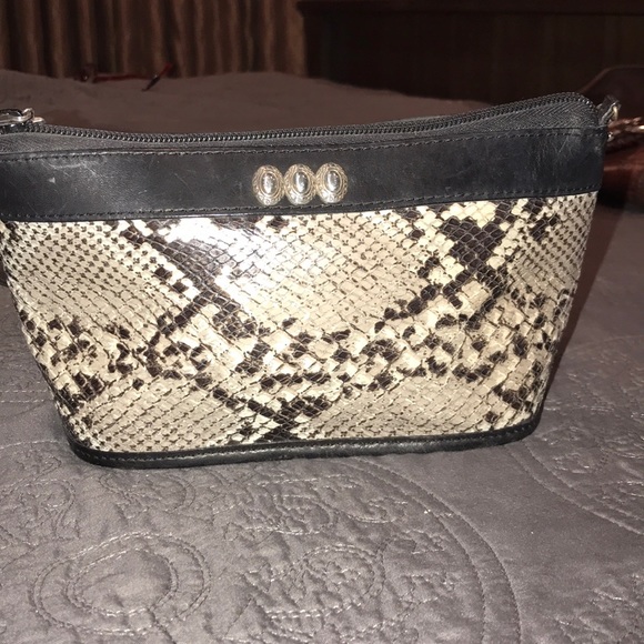 Gray synthetic  snake skin Brighton Crossbody bag - Picture 3 of 7
